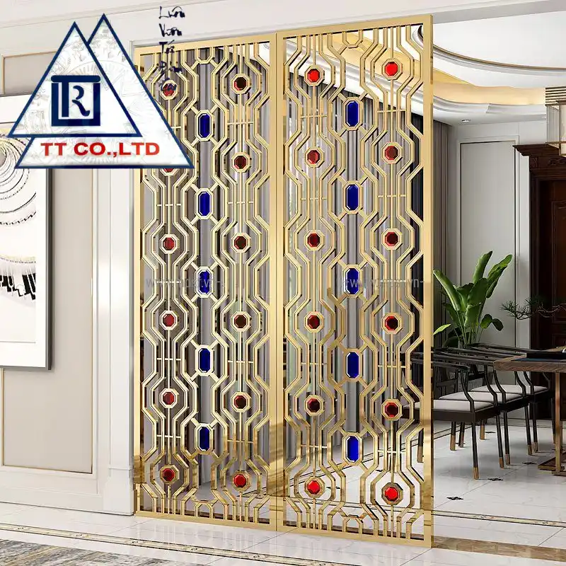 Gia công tấm vách ngăn inox màu