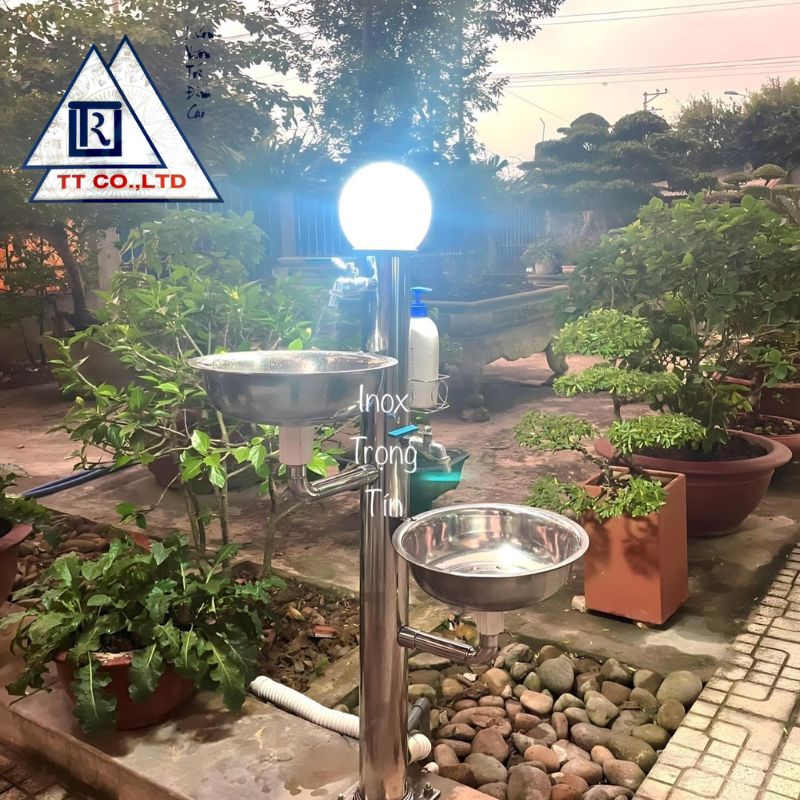 Cây Nước Inox Đa Năng 1 Chậu Rửa Có Đèn