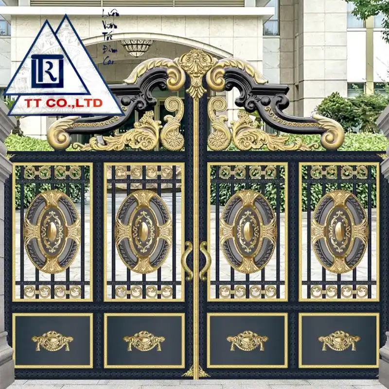 Gia công cửa cổng inox màu