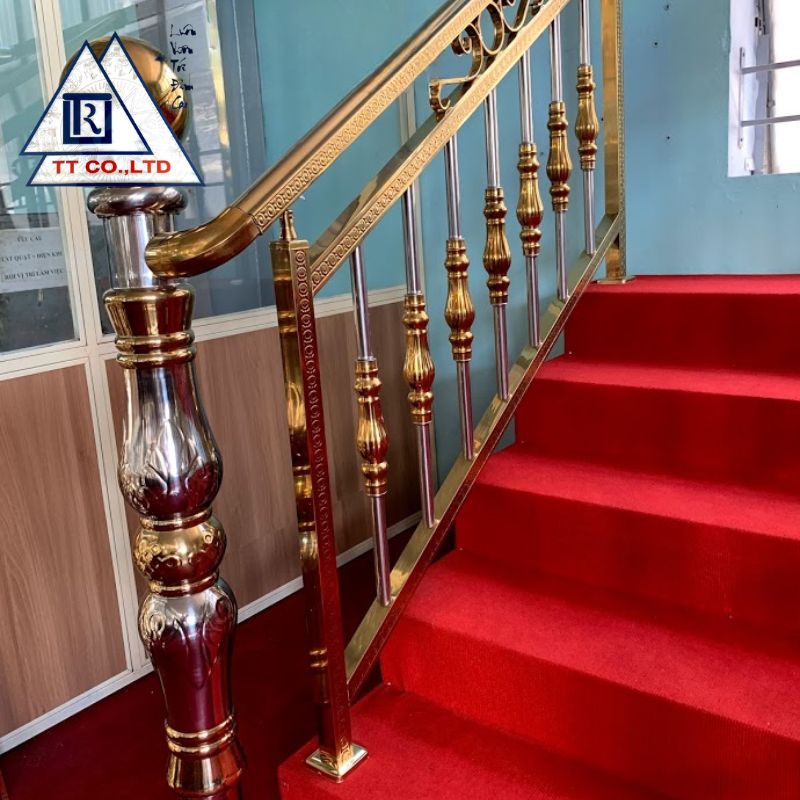 cầu thang inox màu