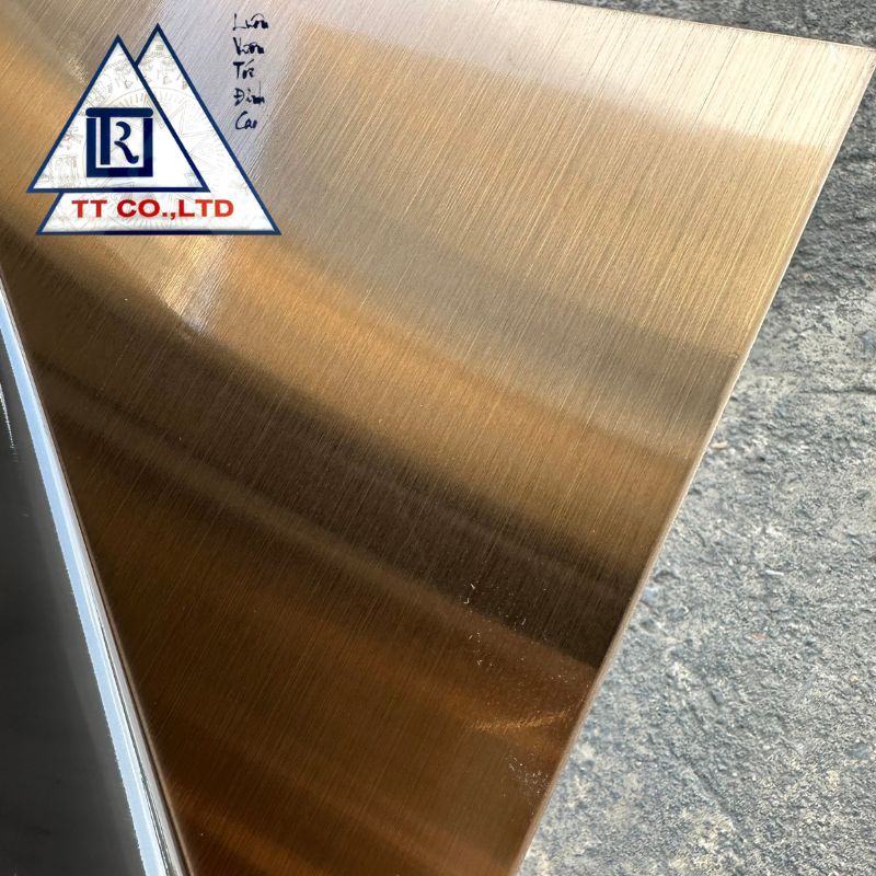 Inox Sọc Nhuyễn Màu Vàng Hồng