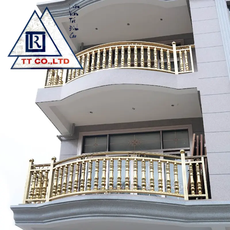 Gia công lan can inox màu
