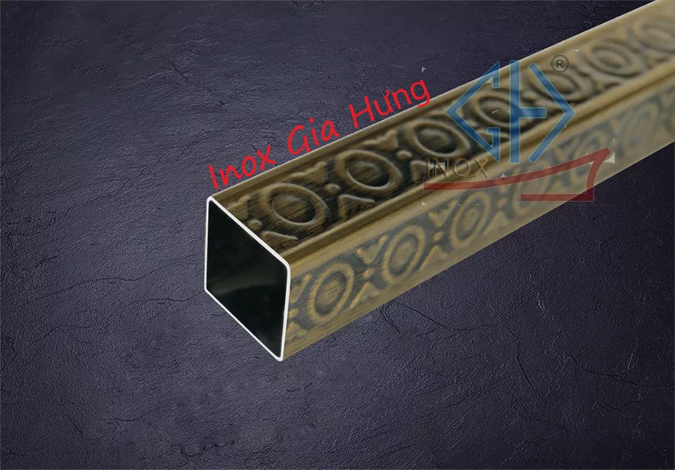 Ống hộp hoa văn inox / mầu