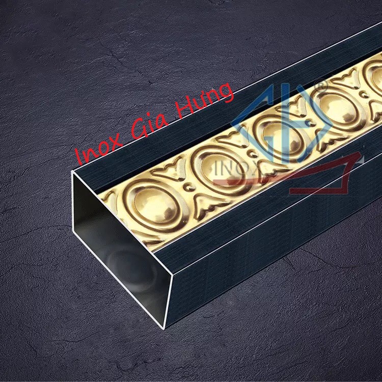Ống hộp hoa văn inox / mầu