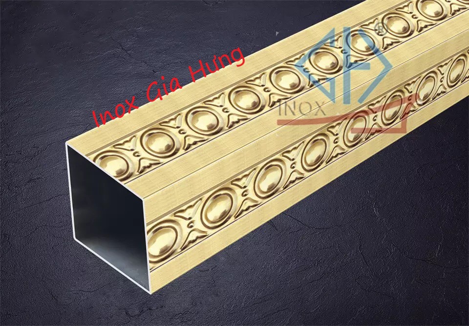 Ống hộp hoa văn inox / mầu
